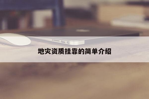 地災(zāi)資質(zhì) *** 的簡單介紹