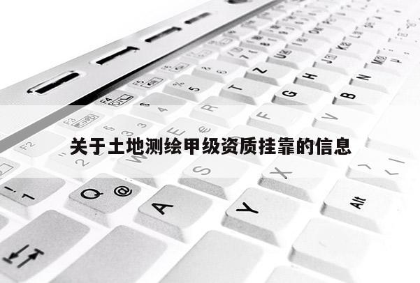 關(guān)于土地測(cè)繪甲級(jí)資質(zhì) *** 的信息