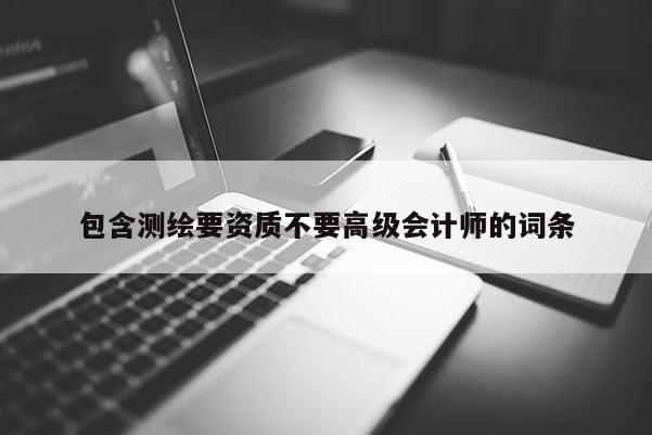 包含測繪要資質(zhì)不要高級會計師的詞條